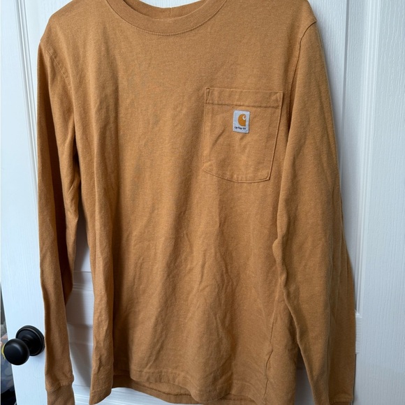 Carhartt Tan Long Sleeve Workwear Shirt - Picture 7 of 8